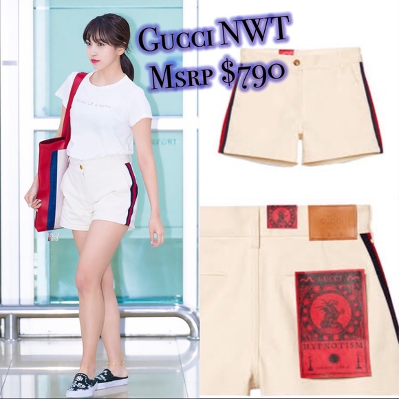 Gucci Pants - $790 Gucci web band cotton shorts women size 27